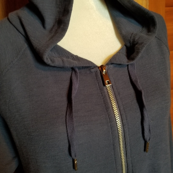 Christopher and Banks Lightweight Zip Up Hooded Sweatshirt Sz P/L - Picture 5 of 7